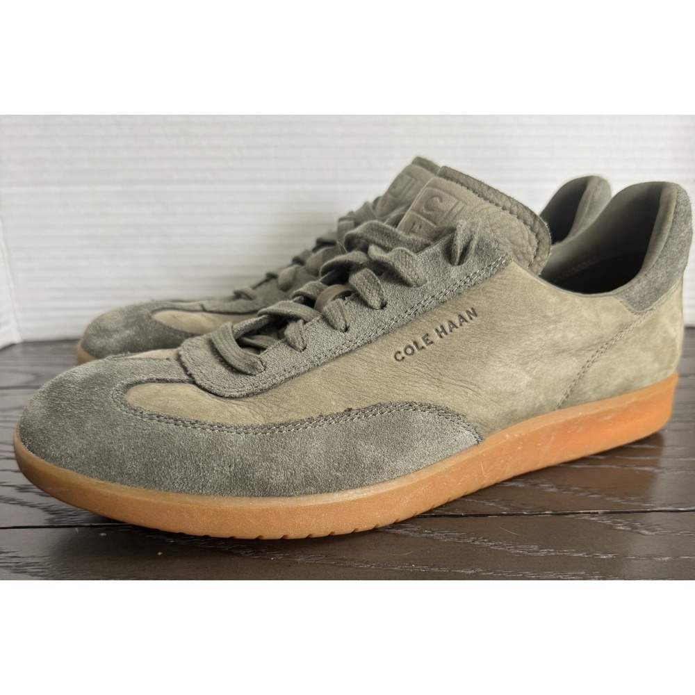 Cole Haan GrandPrø Turf Sneakers C35824 Shoes Dusty Olive Nubuck Mens Size 9M